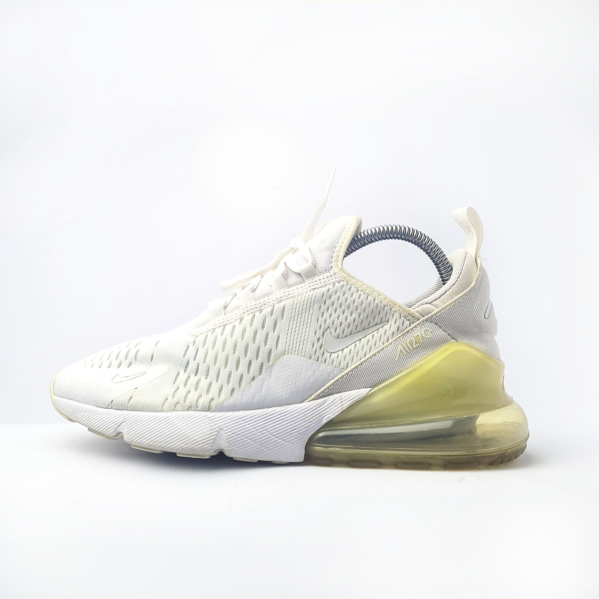 1139a Nike Air Max 270 White Metallic Silver (GS)