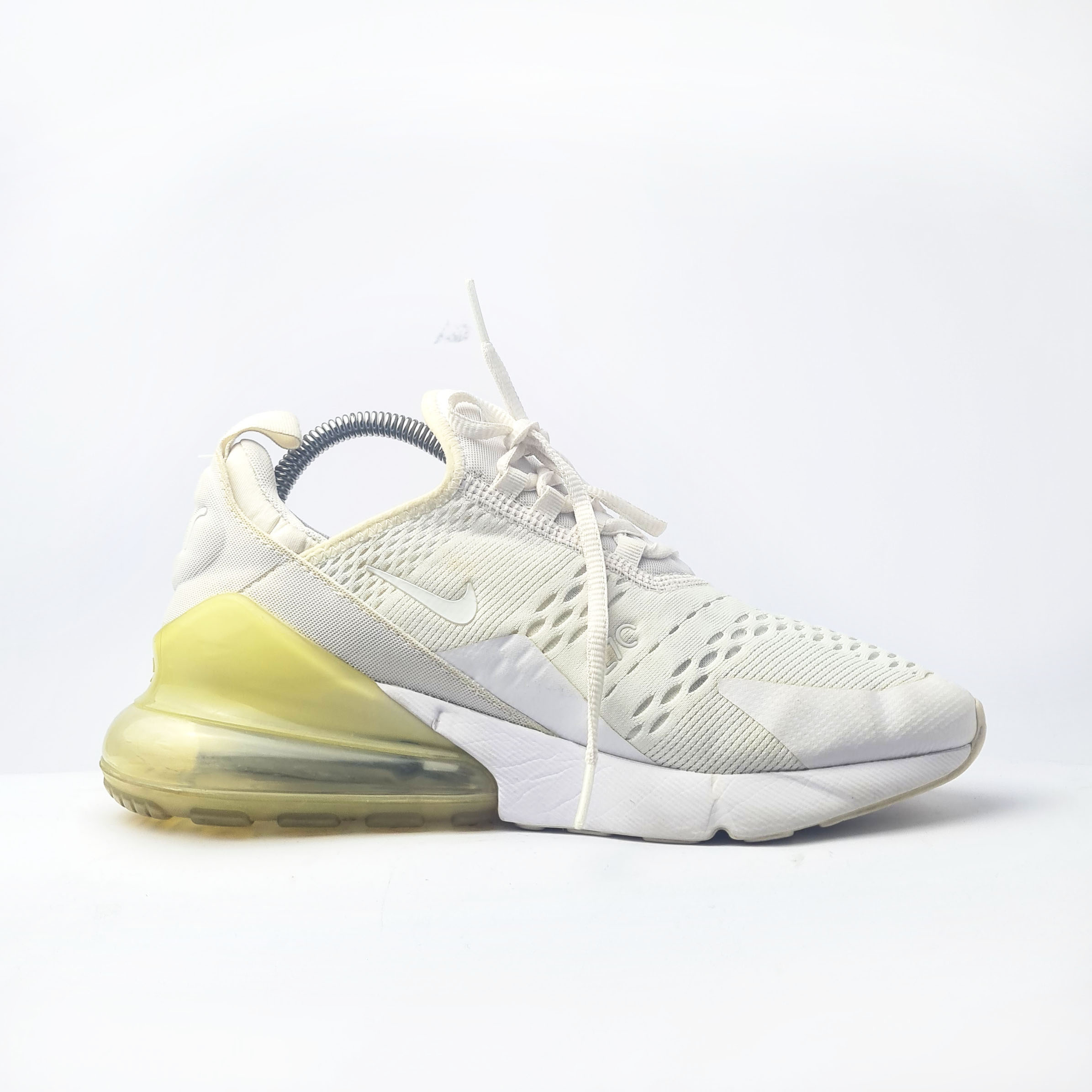 1139a Nike Air Max 270 White Metallic Silver (GS)