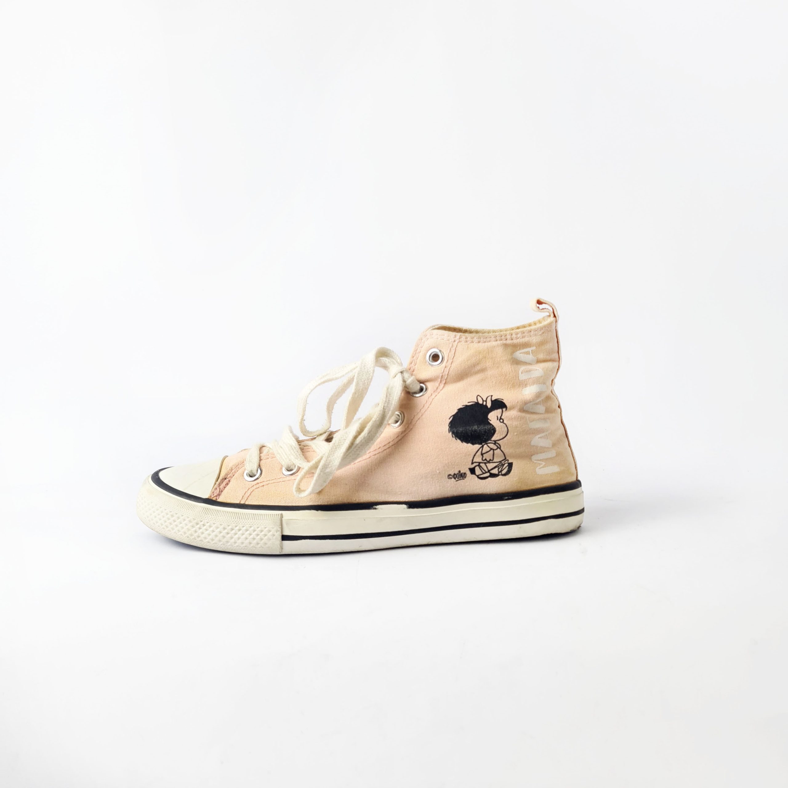 Canvas High-Top Sneakers Pink
