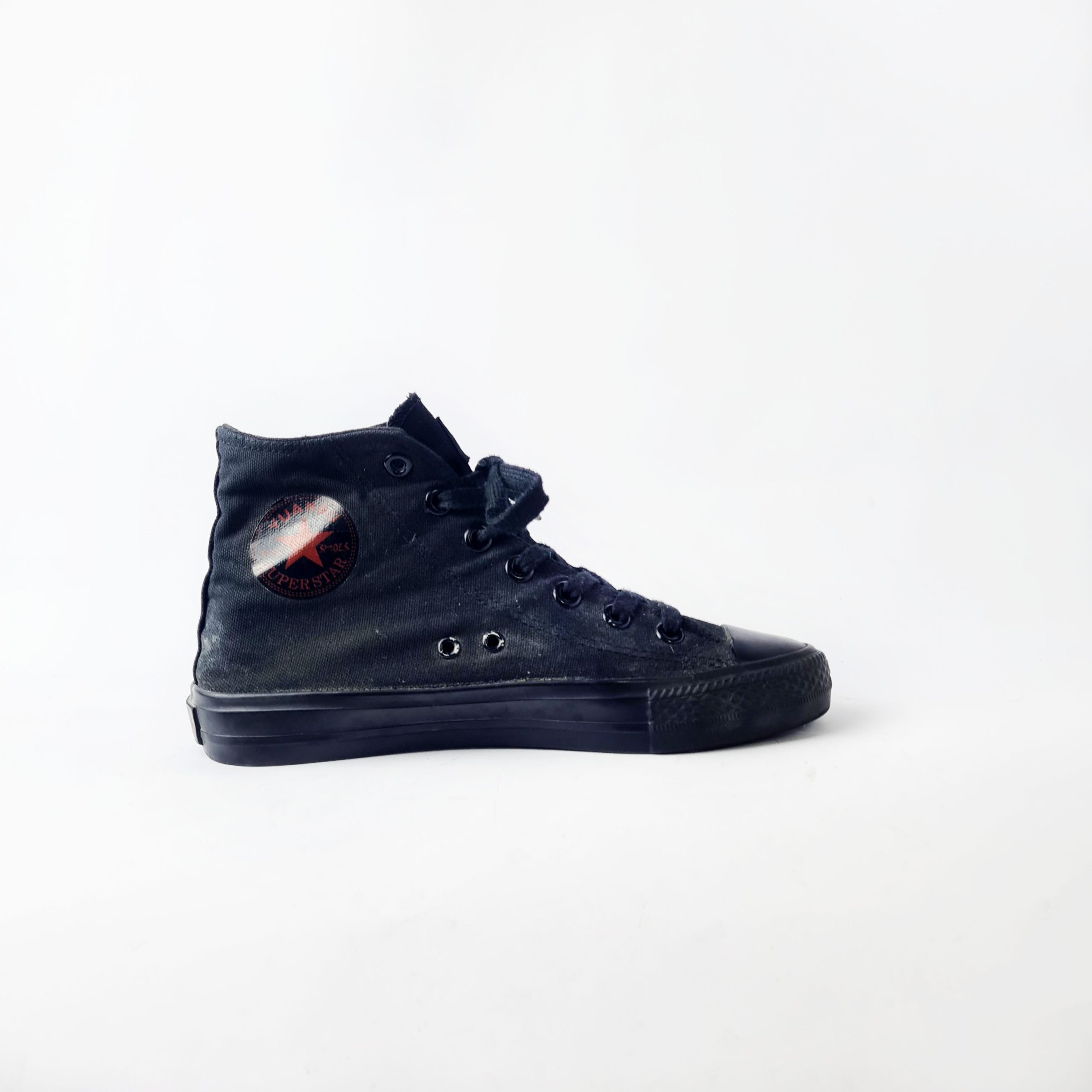 Canvas High-Top Sneakers Black - Image 2