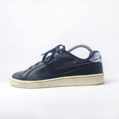 Nike Women's Sneakers BlackMetallic - Black & Metallic Silver Court Royale Sneaker